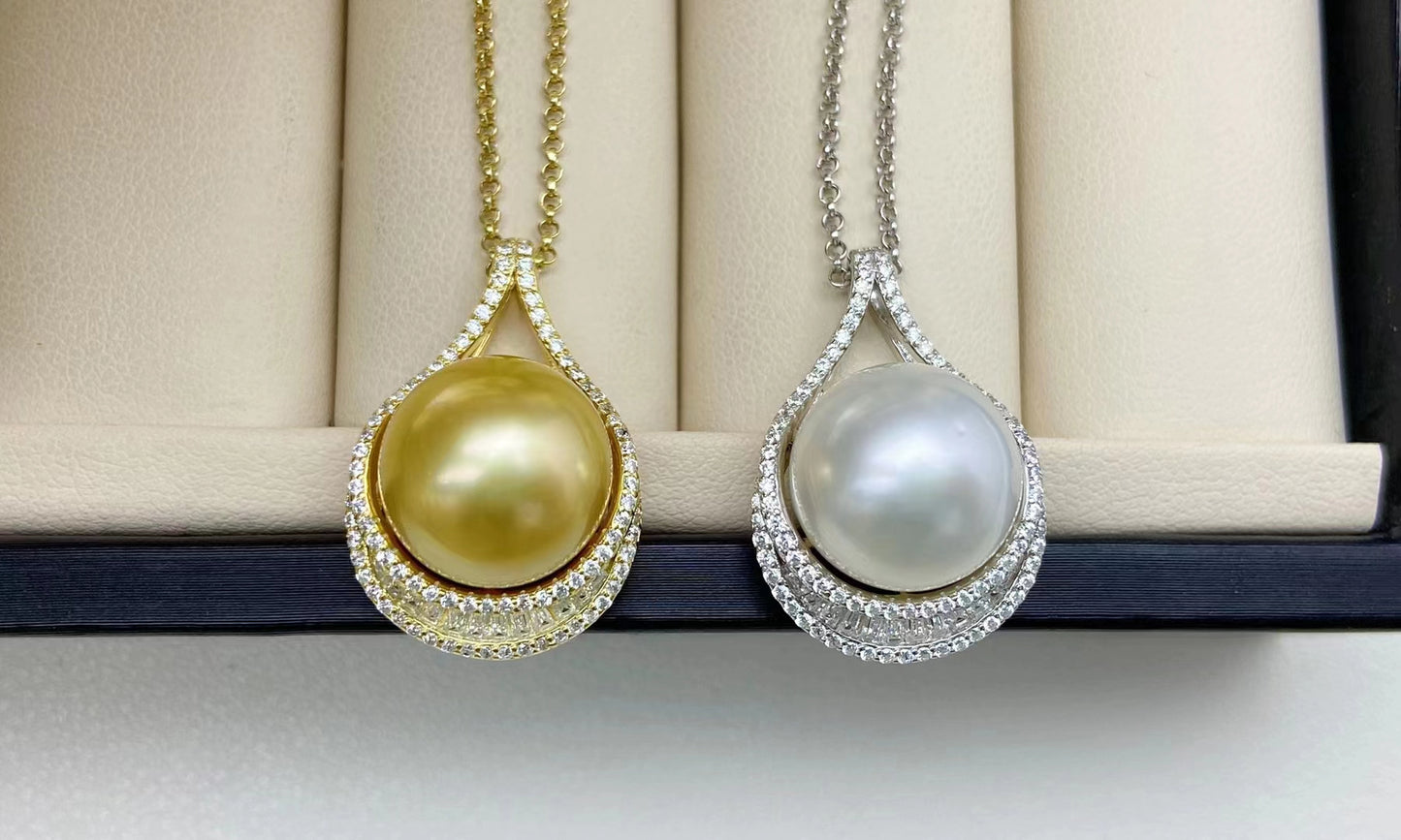 Necklace ss processing charges（Without pearl or chain）14-15mm pearl